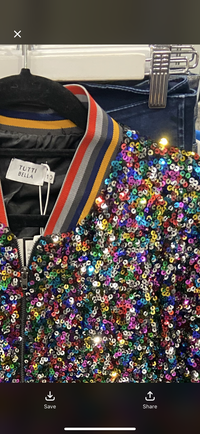 Sequin sparkle bomber