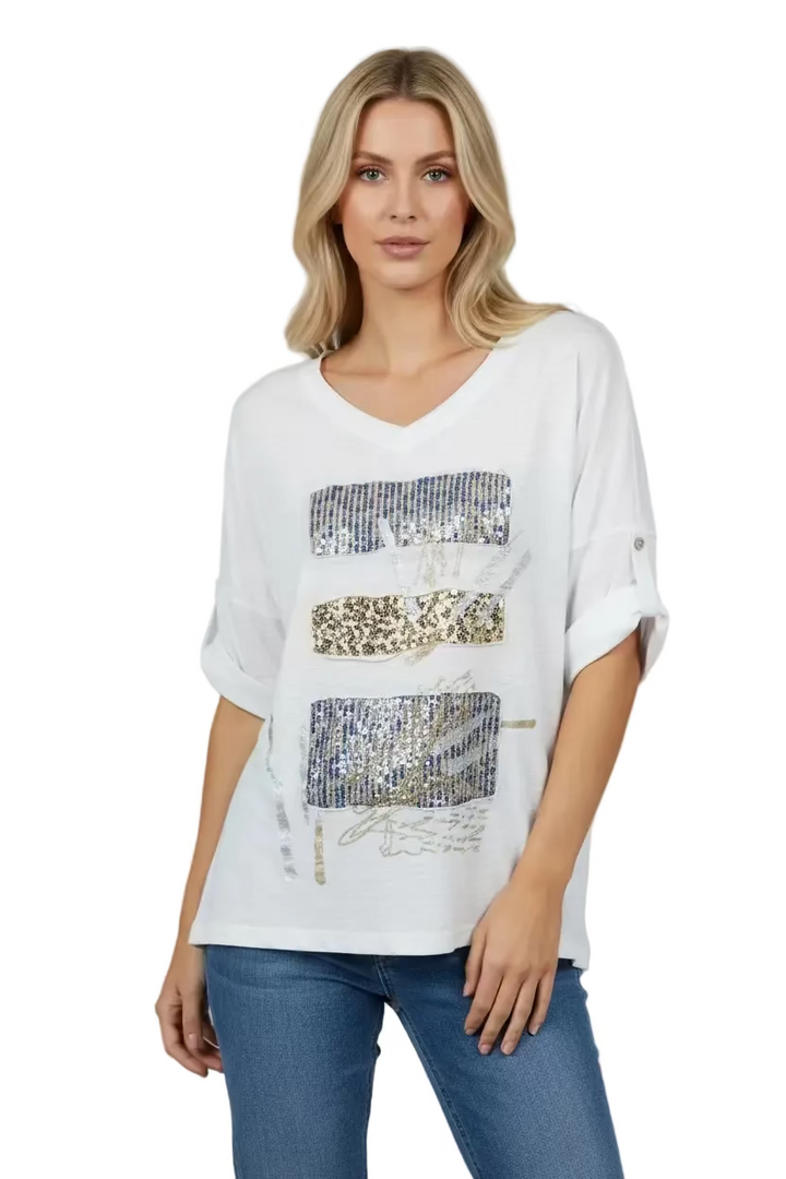 METALIC PATCH ART TEE BY SAMBARA