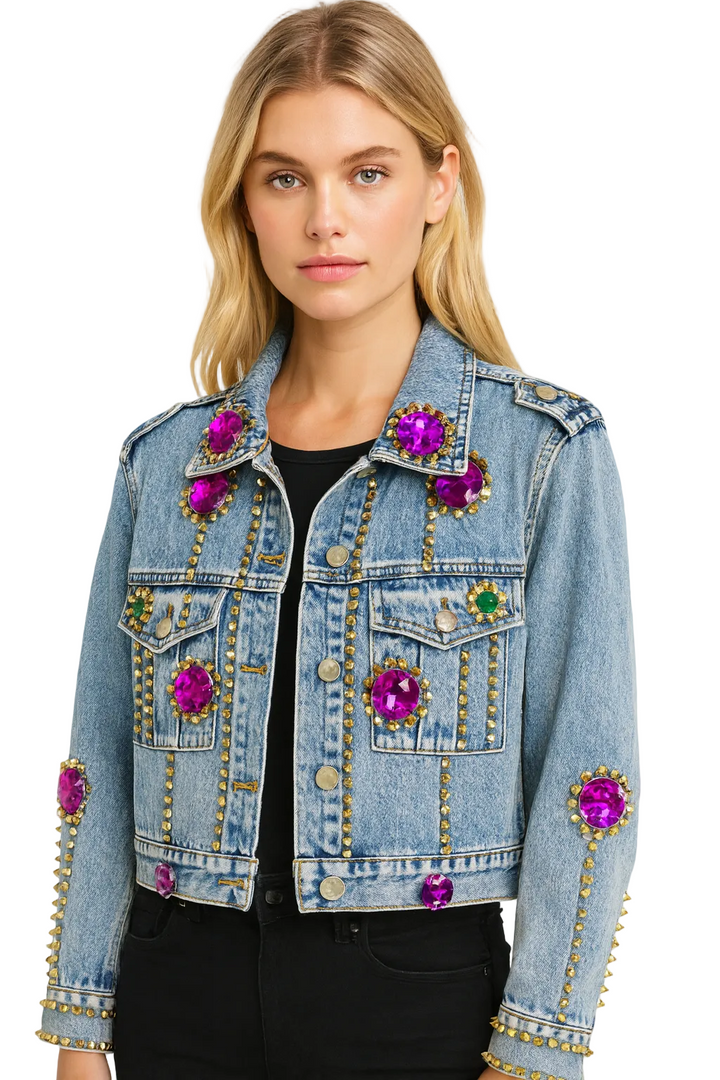 JEWEL JEANS JACKET BY RUNWAY SECRETS