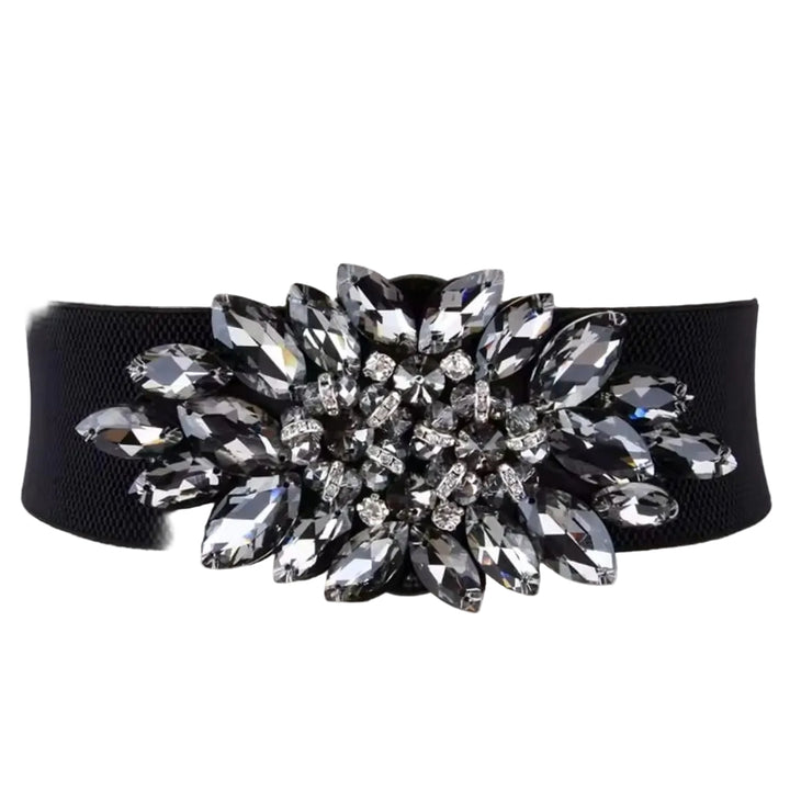 Embellished Stretch Waist Belt BY RUNWAY SECRETS