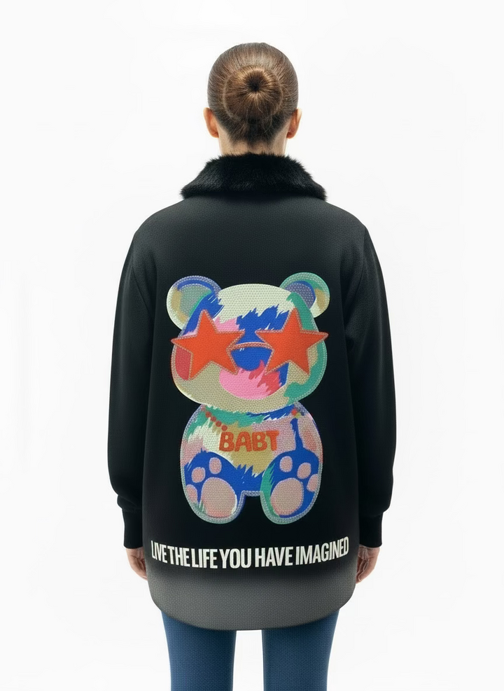 TEDDY BEAR CARDI BY ANGELA