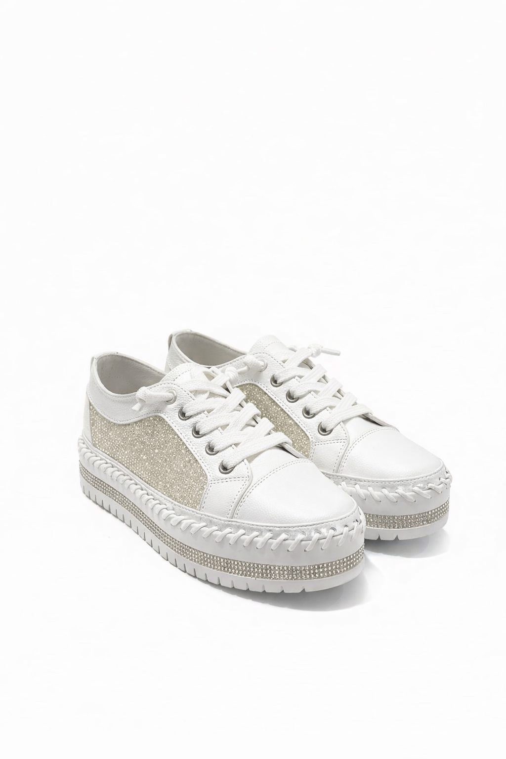 CRYSTAL LUXE PLATFORM SNEAKERS BY SAMBARA