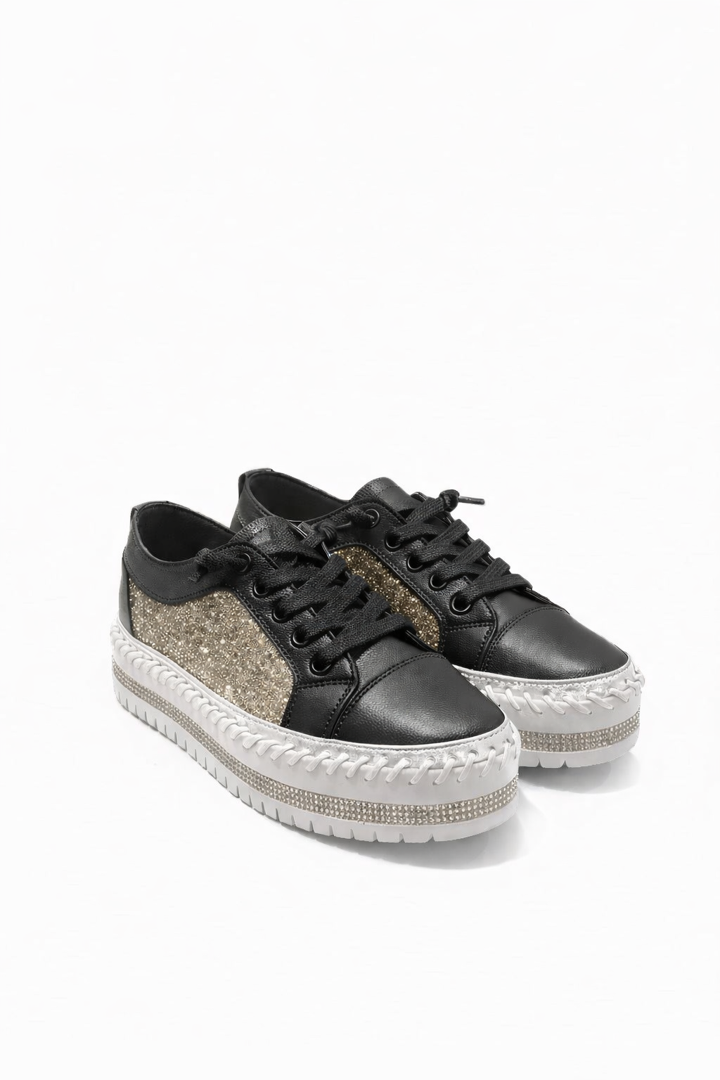 CRYSTAL LUXE PLATFORM SNEAKERS BY SAMBARA