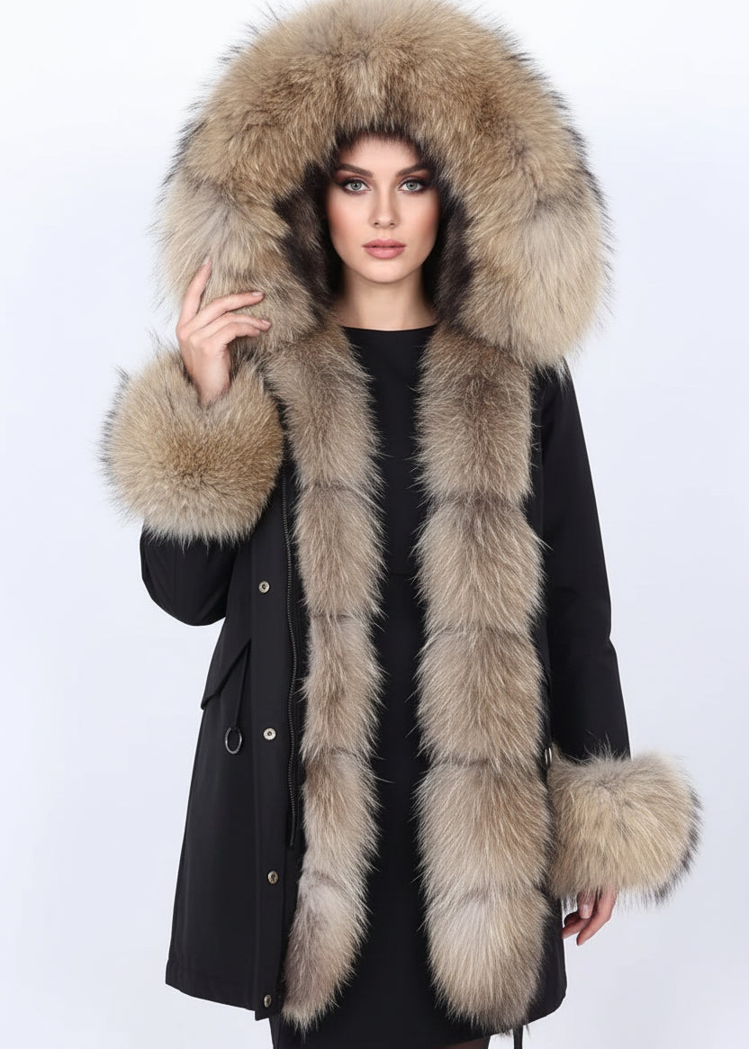 2 IN 1 FUR JACKET BY RUNWAY SECRETS