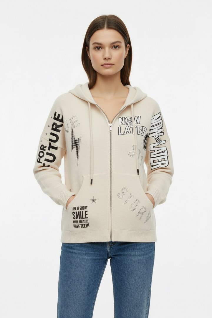 NOW AND LATER HOODIE BY ANGELA