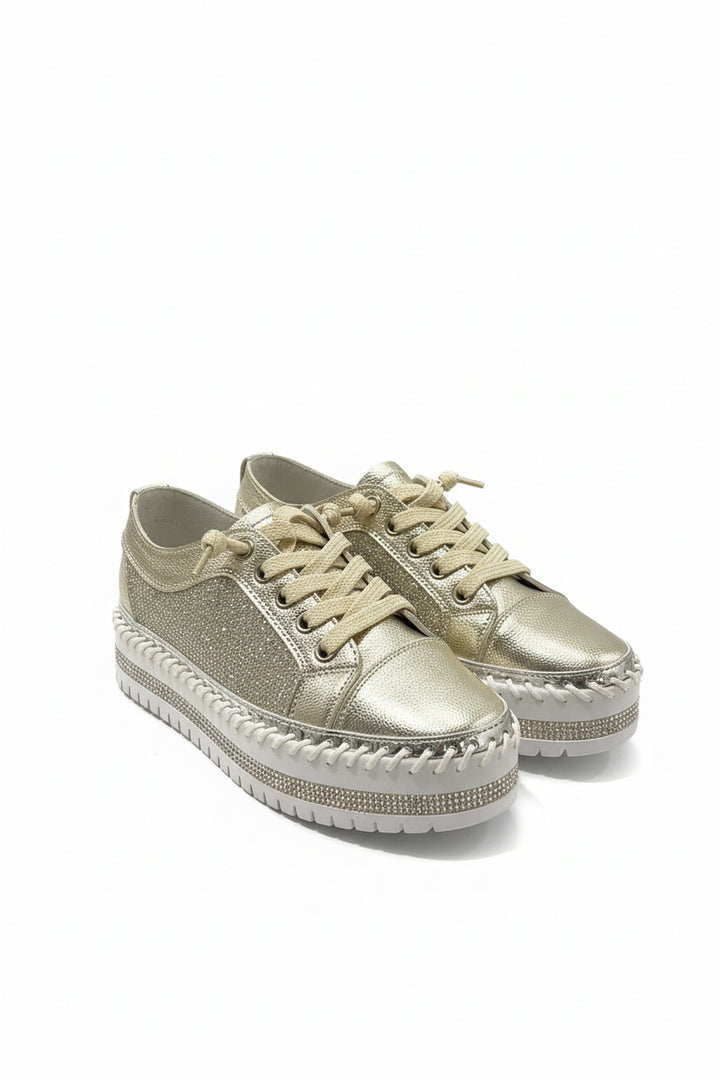 CRYSTAL LUXE PLATFORM SNEAKERS BY SAMBARA