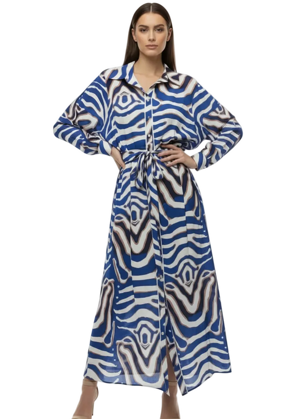 SWIRL SHIRT DRESS BY CINDY & SAMI