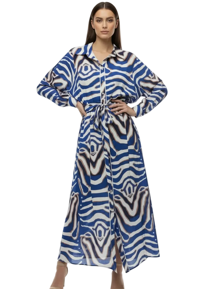 SWIRL SHIRT DRESS BY CINDY & SAMI
