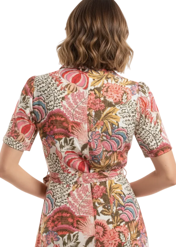 FLORAL WRAP MINI DRESS BY CINDY & SAM