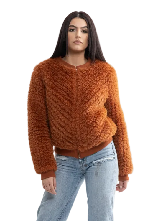 Faux fur bomber jacket | JEMMA BY INDIJO