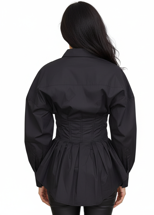 WHITE SHIRT WITH UNDERBUST CORSET BY RUNWAY SECRETS