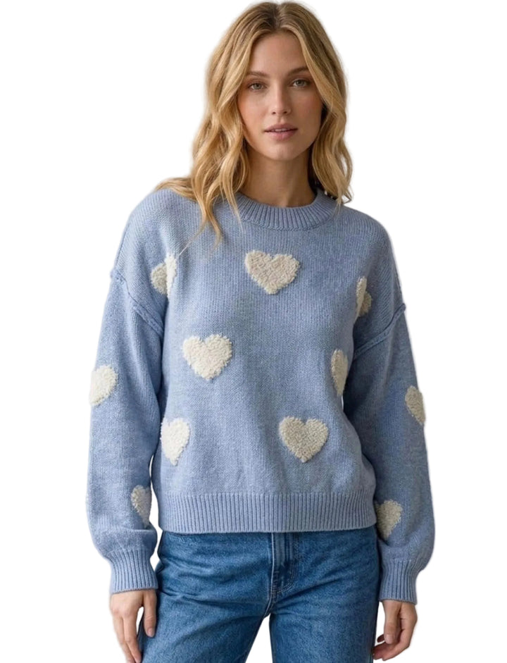 Blush Heart Knit Jumper by Sambara