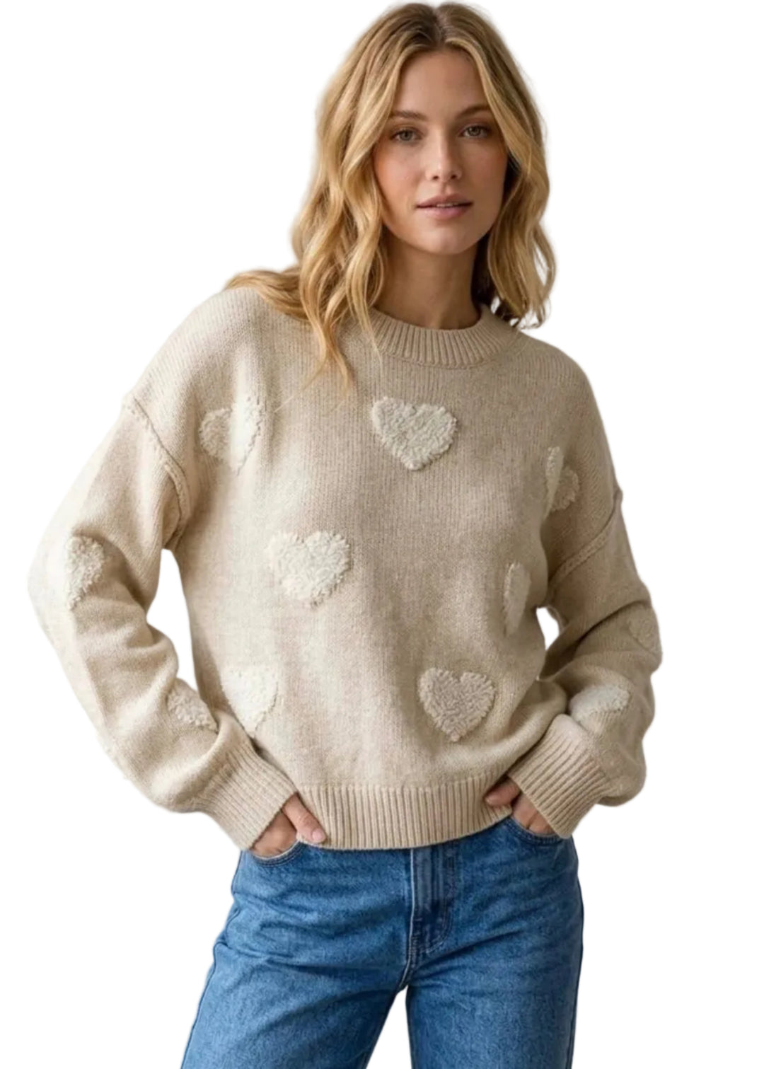 Blush Heart Knit Jumper by Sambara