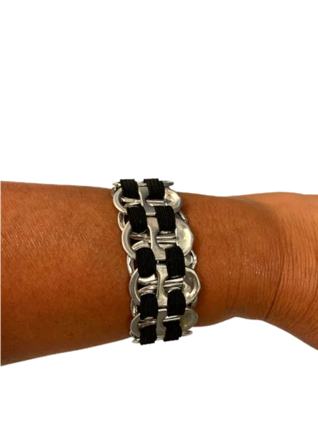 Embrace sustainability with our Recycled TOREY BLACK SILVER at Runway Secrets