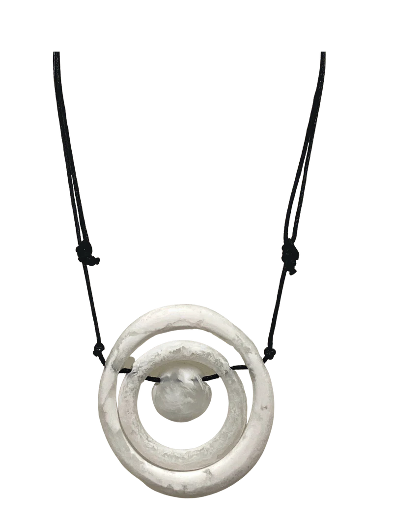 View GEENA White Resin Necklace at Runway Secrets