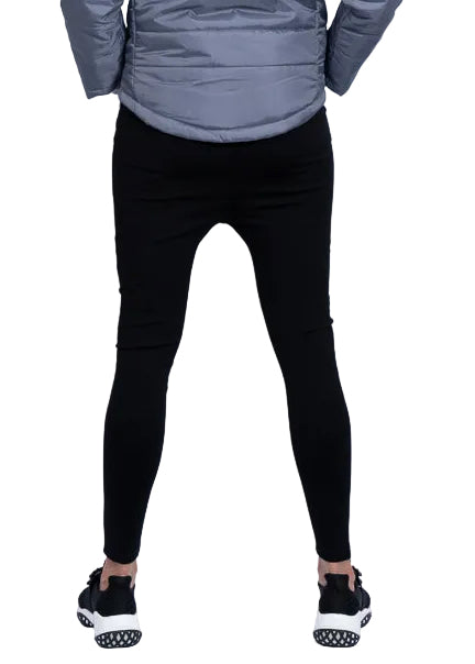 Black drop crotch stretchy pants | Runway Secrets