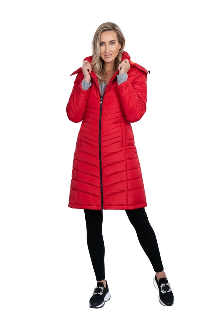 Long flattering puffer jacket | DOLY LONG