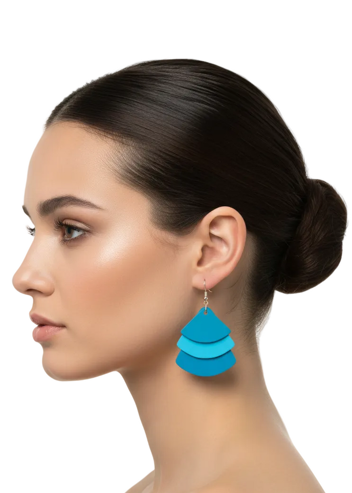 MONICA TRI FAN EARRINGS