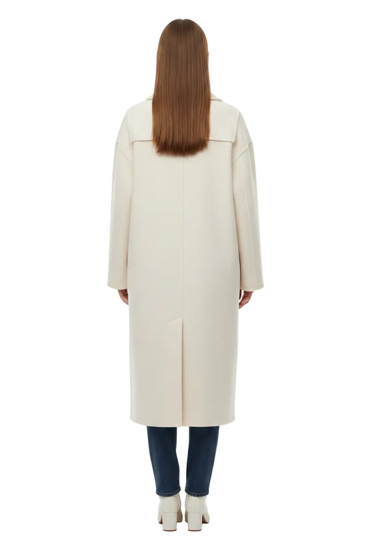 Longline Woolen Patch Pocket Coat By Sabena