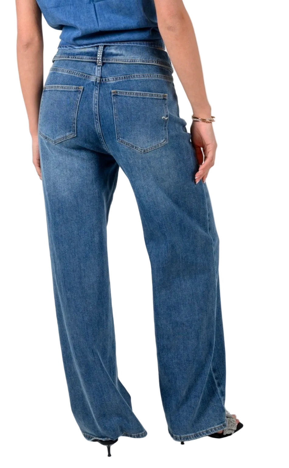 FOLD OVER STRAIGHT LEG JEANS BY BIANCO