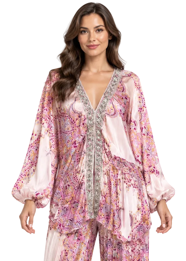 Sorella Embellished Drape Jacket By Runway Secrets
