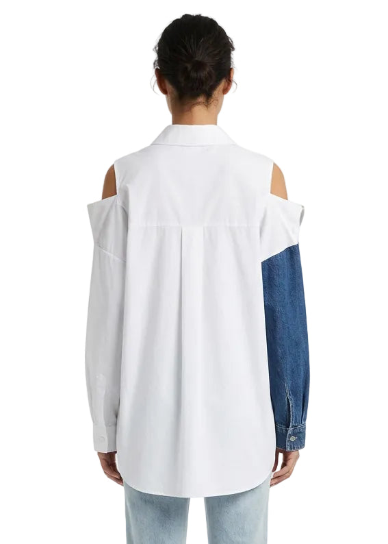 Zenvielle Buckle Denim Shirt By Runway Secrets