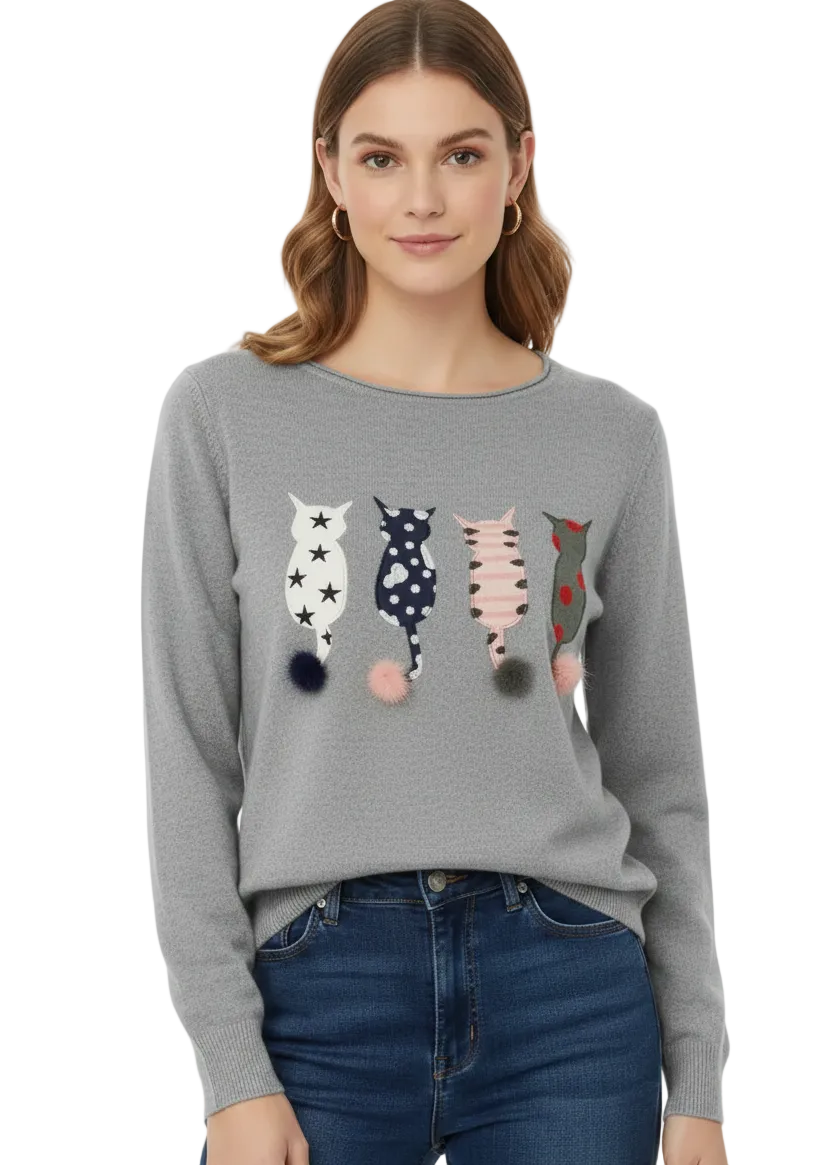 Catitude Knit Jumper by Sambara