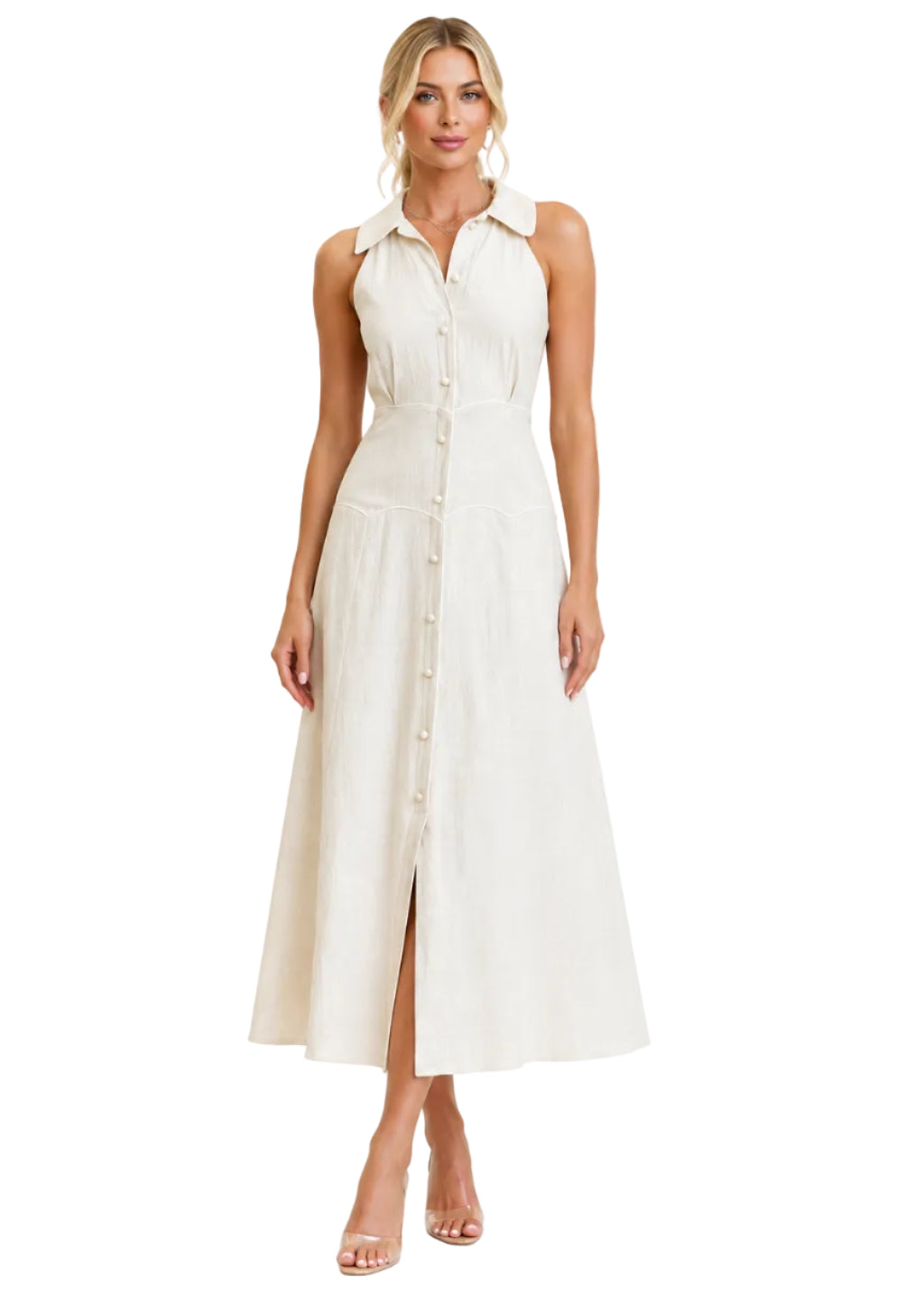 Solenne Piped Shirt Dress By SUN