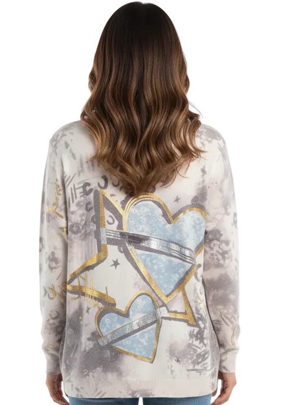 Abstract Star & Heart Knit by Tutti Bella