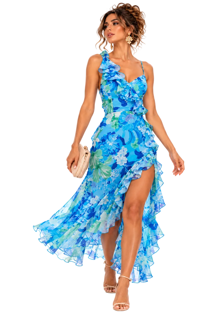 Fiorenza Ruffle High-Low Dress By SUN