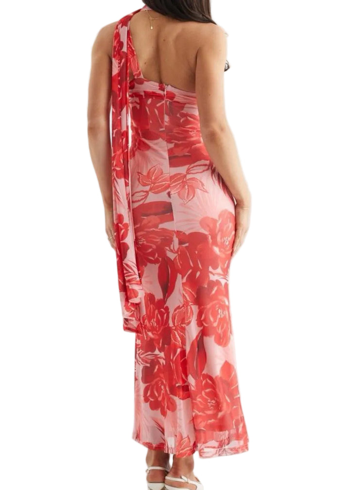 Avelisse Asymmetric Halter Maxi Dress By SUN