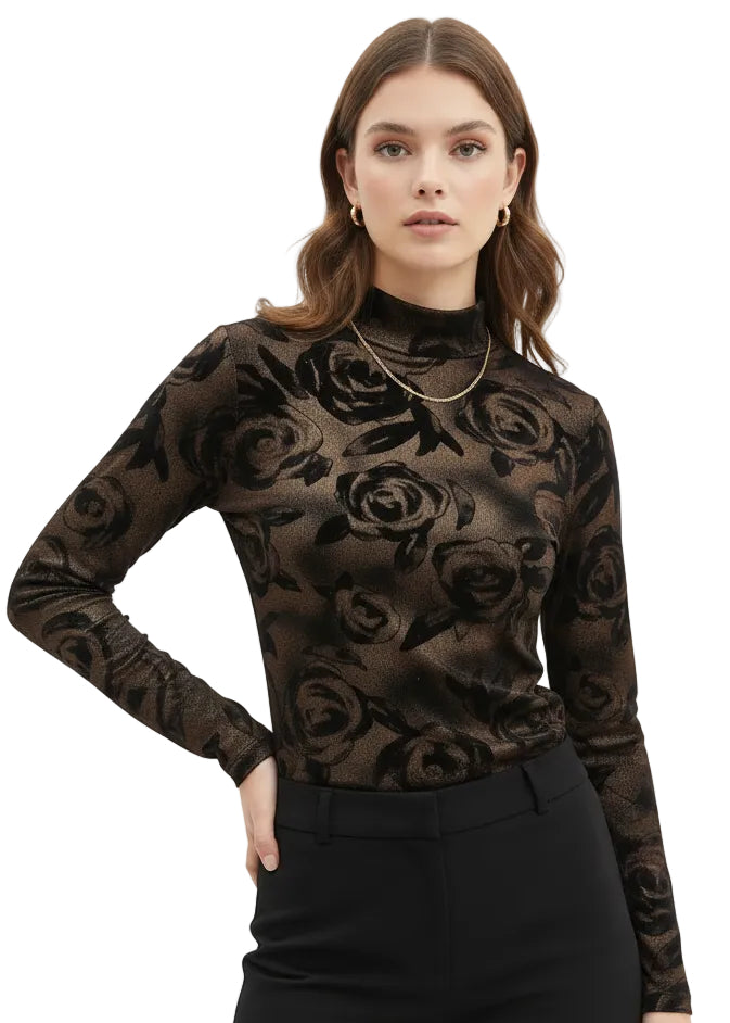 Midnight Rose Mesh Top by Tutti Bella