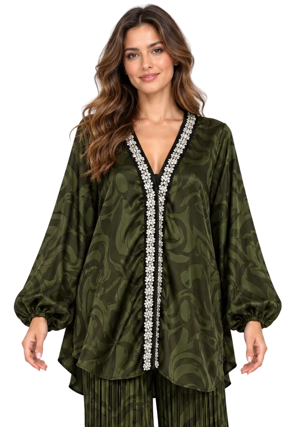 Sorella Embellished Drape Jacket By Runway Secrets