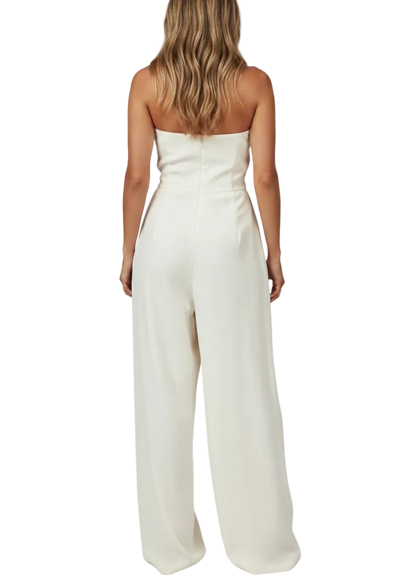 Coastal Breeze Wide Leg Linen Blend Jumpsuit by Seven Seventy
