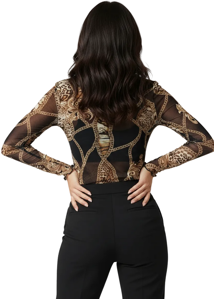 Wild Luxe Chain Mesh Top by Tutti Bella