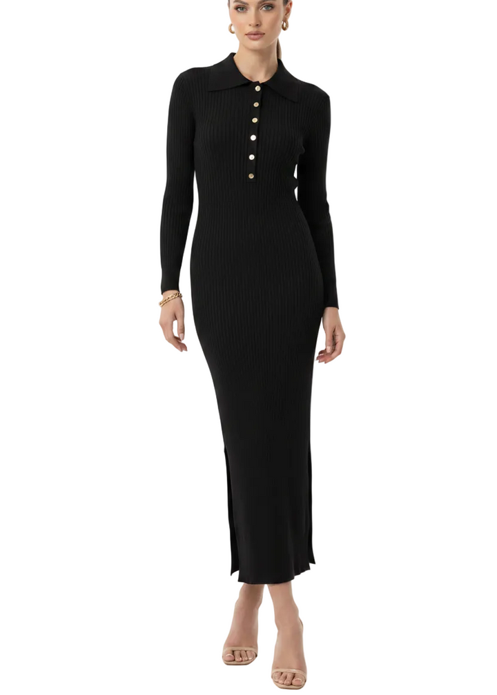 Emerald Polo Knit Dress by Sambara
