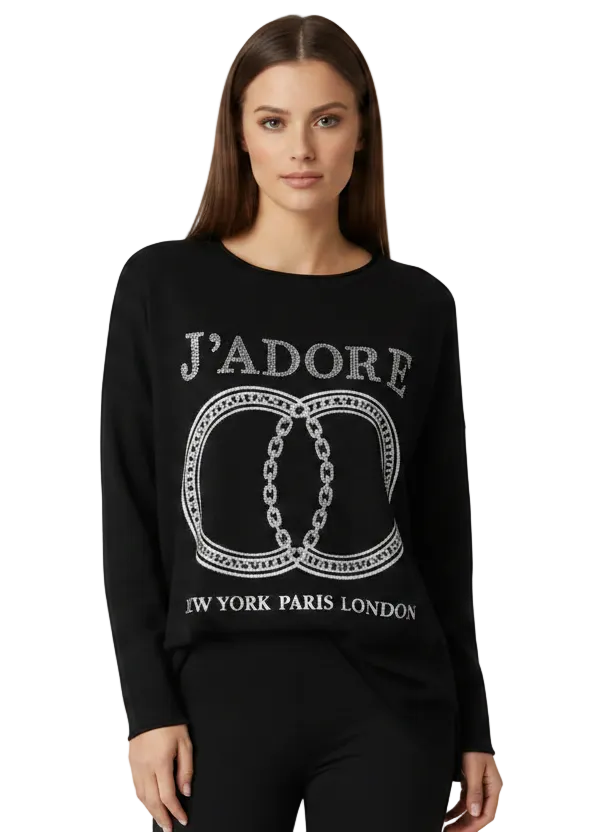 J'Adore Embellished Knit Top by Sambara