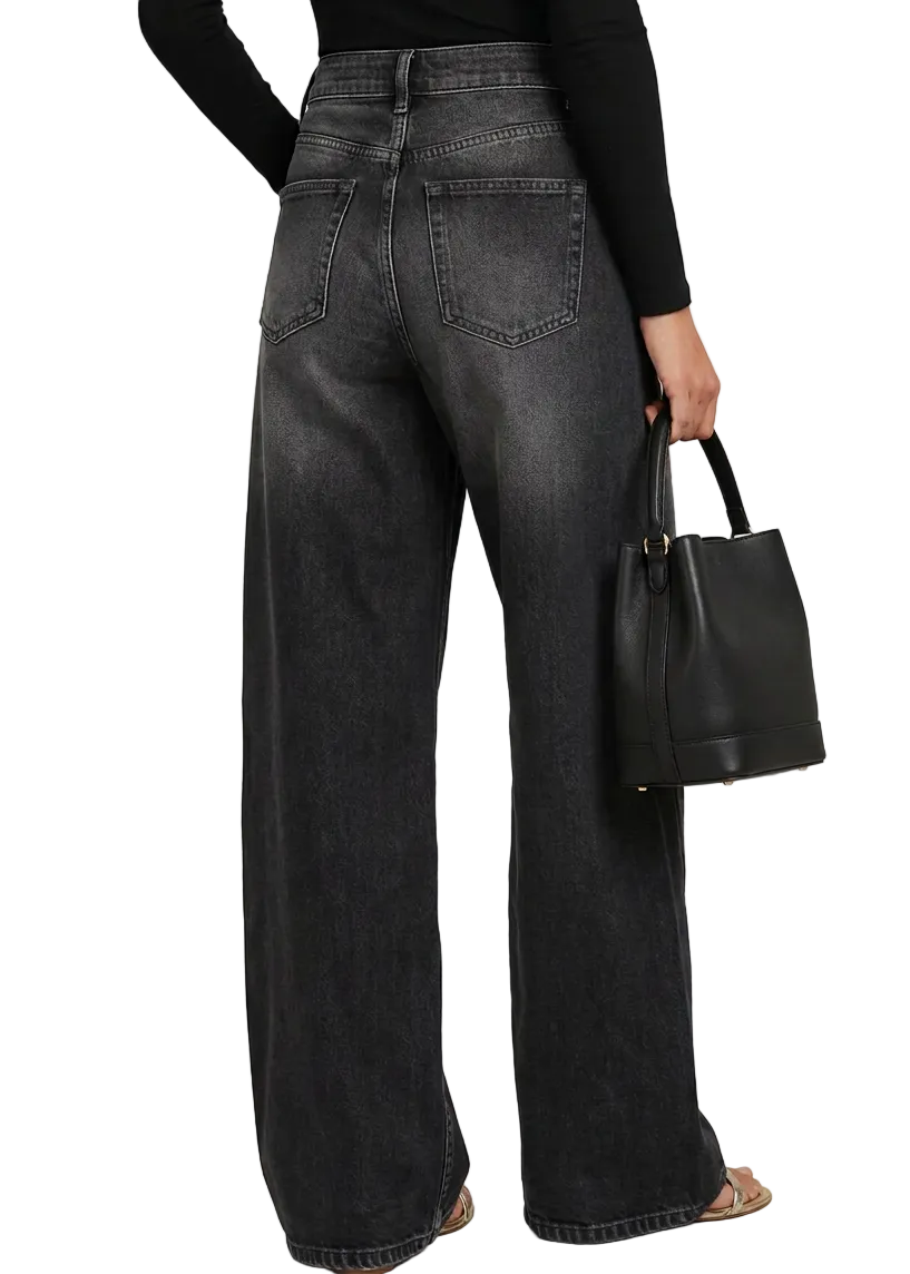 Calvessa Eyelet Wide Leg Jeans By Runway Secrets