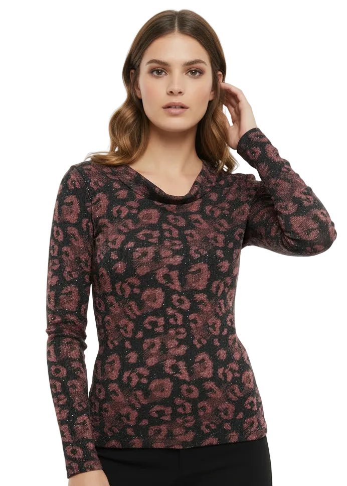 Luxe Leopard Sparkle Top by Tutti Bella