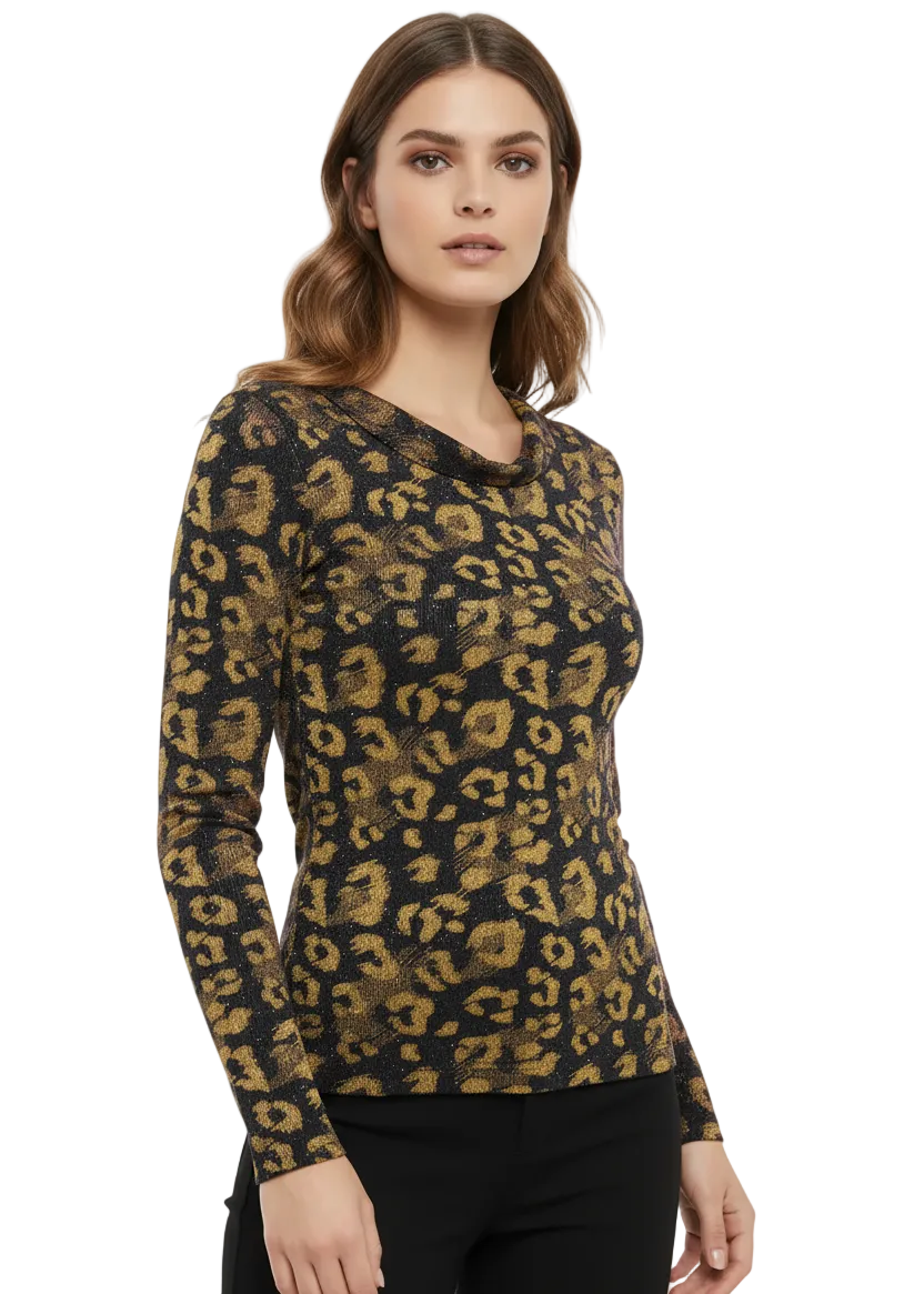 Luxe Leopard Sparkle Top by Tutti Bella