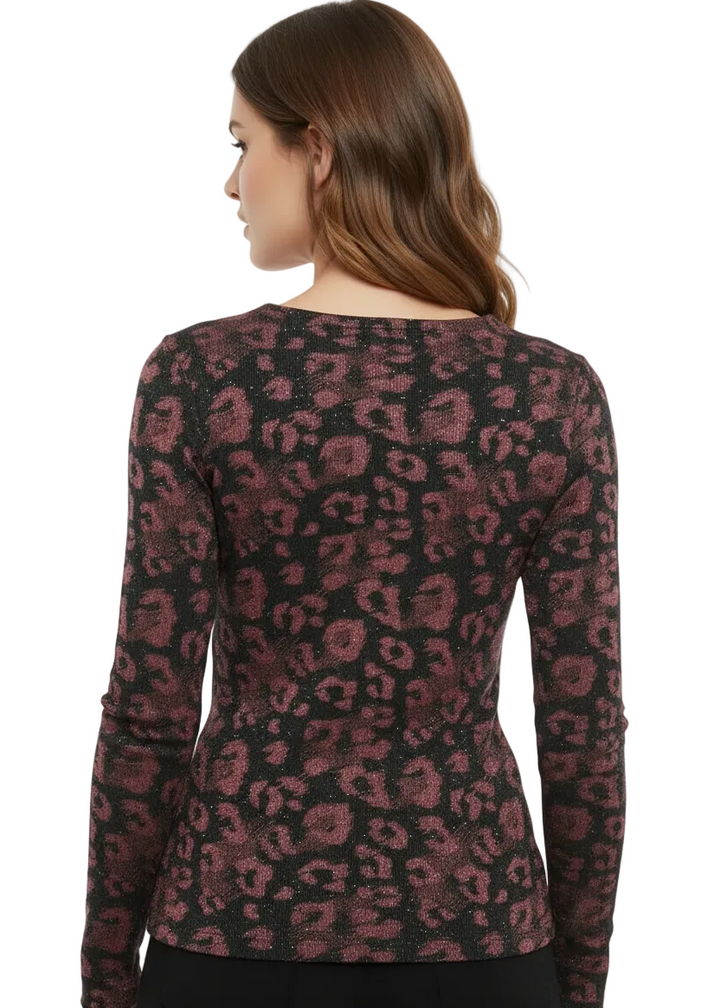 Luxe Leopard Sparkle Top by Tutti Bella