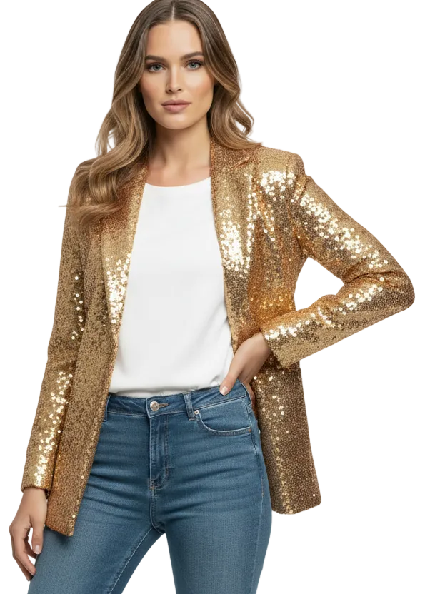 Luxe Glow Sequin Blazer By Runway Secrets