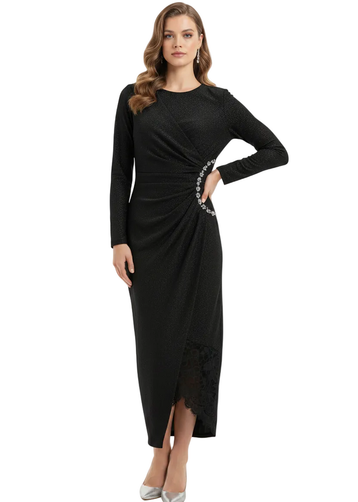 Midnight Allure Shimmer Dress By Sambara