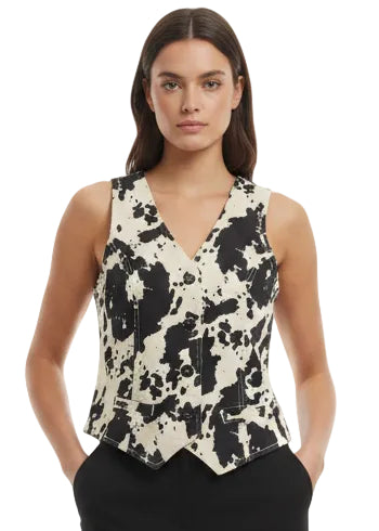 BONNY COW PRINT VEST BY BIANCO