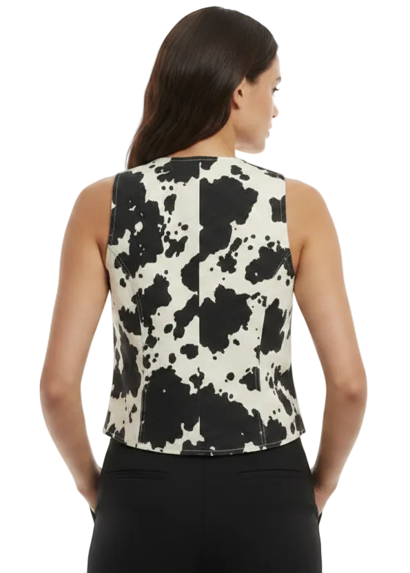 BONNY COW PRINT VEST BY BIANCO