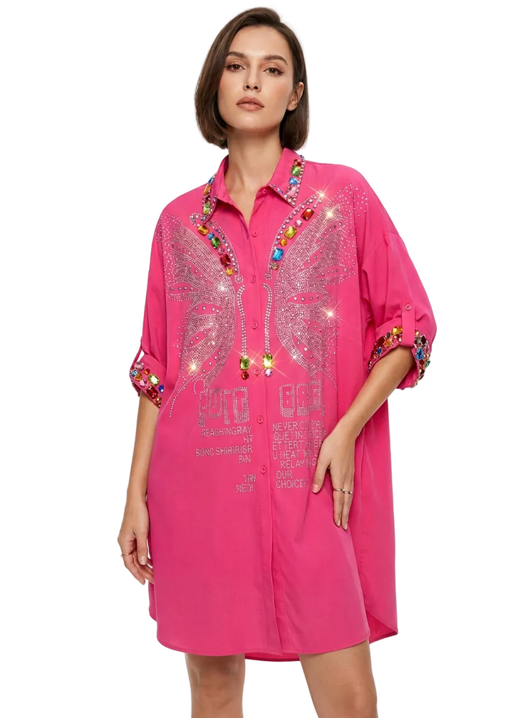 Valdoria Butterfly Jewel Shirt By Runway Secrets