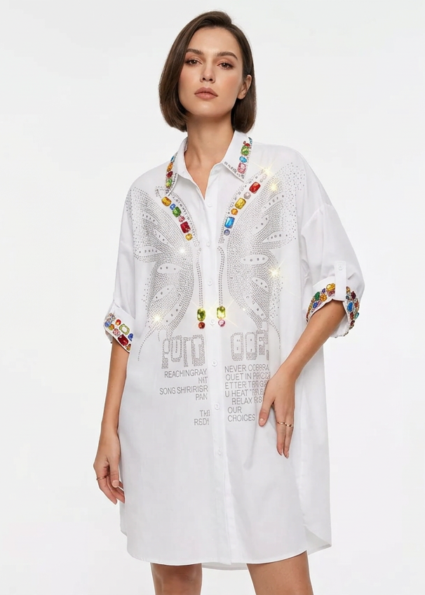 Valdoria Butterfly Jewel Shirt By Runway Secrets