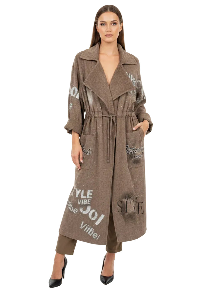 CORDUROY WAIST TRENCH COAT BY ANGELA