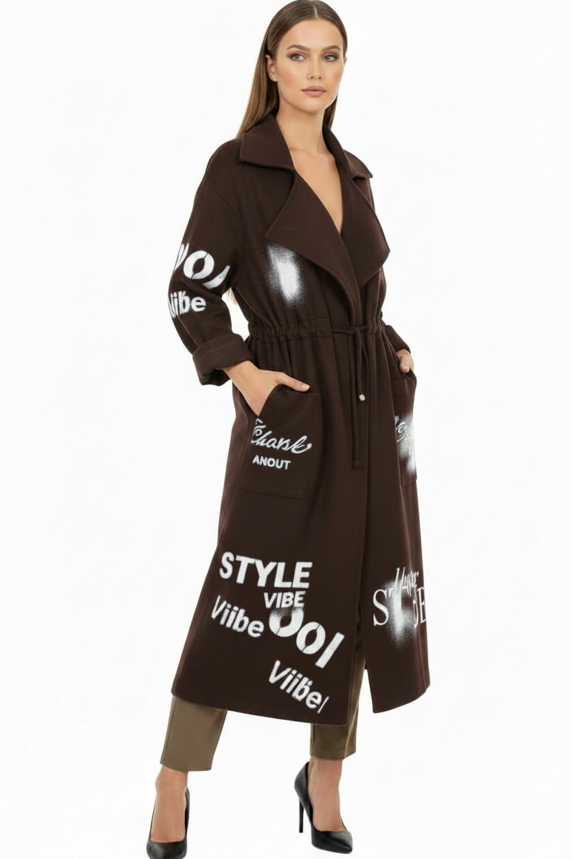 CORDUROY WAIST TRENCH COAT BY ANGELA