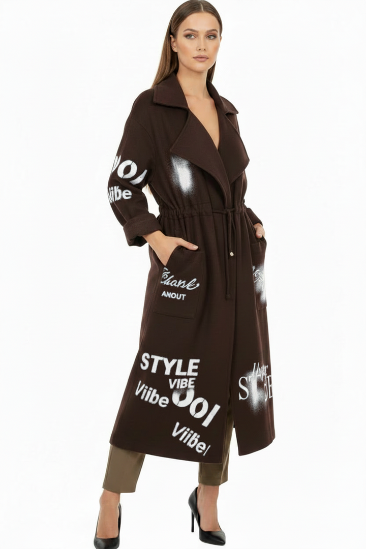 CORDUROY WAIST TRENCH COAT BY ANGELA